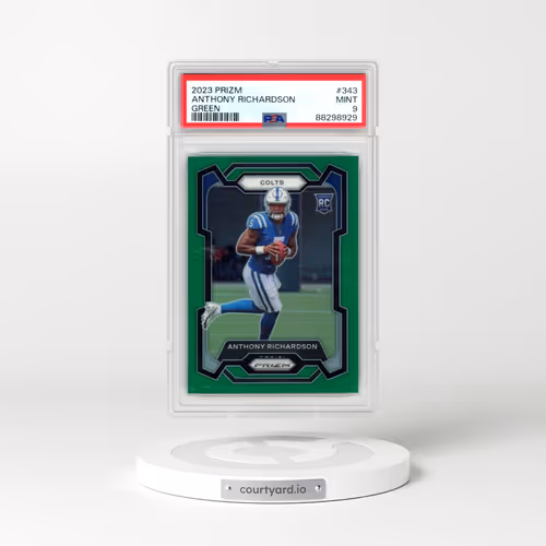 2023 Panini Prizm #343 Anthony Richardson - Green Prizm (PSA 9 MINT)