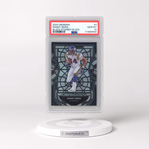 2024 Panini Obsidian Black Stained Glass #4 Randy Moss (PSA 10 GEM MINT)
