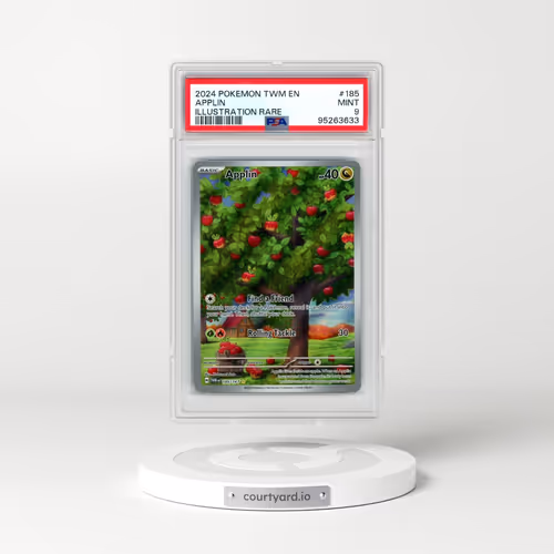 2024 Pokémon Twm EN-Twilight Masquerade #185 Applin - Illustration Rare (PSA 9 MINT)