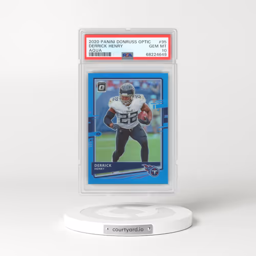 2020 Panini Donruss Optic #95 Derrick Henry - Aqua (PSA 10 GEM MINT)