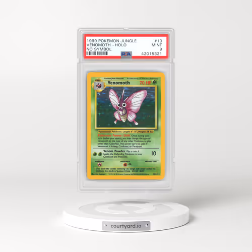 1999 Jungle #13 Venomoth - Holo No Symbol (PSA 9 MINT)