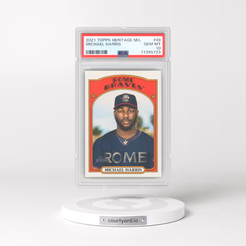 2021 Topps Heritage Minor League #49 Michael Harris (PSA 10 GEM MINT)