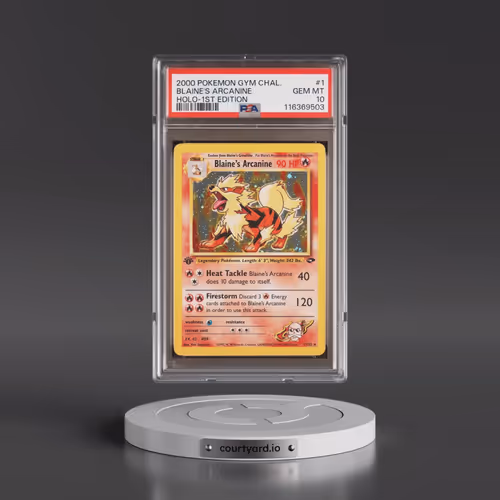 2000 Pokémon Gym Challenge #1 Blaine's Arcanine - 1st Edition Holo (PSA 10 GEM MINT)