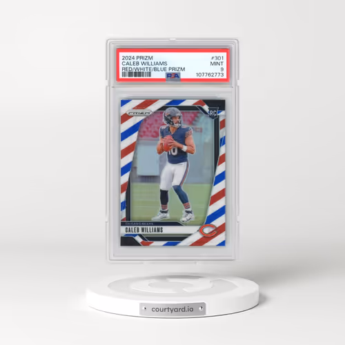 2024 Panini Prizm #301 Caleb Williams - Red/White/Blue Prizm (PSA 9 MINT)