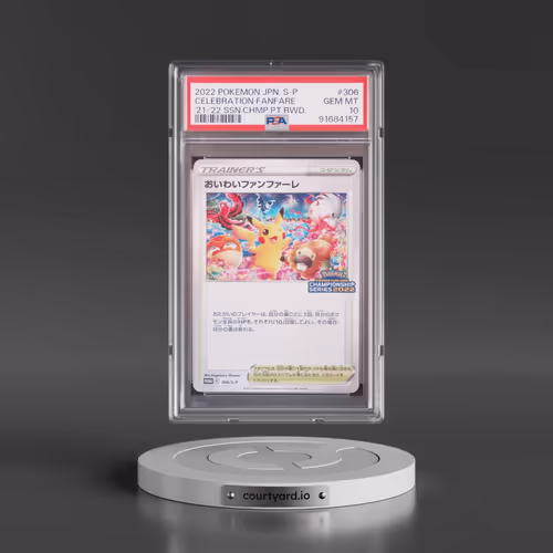 2022 Pokémon S Promo #306 Celebration Fanfare - '21-'22 Season Championship Point Reward (PSA 10 GEM