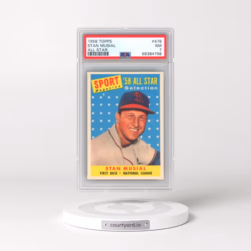 1958 Topps #476 Stan Musial - All Star (PSA 7 NM)