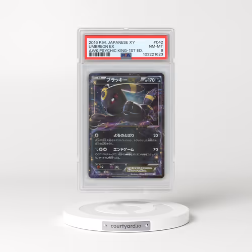 2016 Pokémon XY Awakening Psychic King #042 Umbreon EX - 1st Edition Holo (PSA 8 NM-MT)