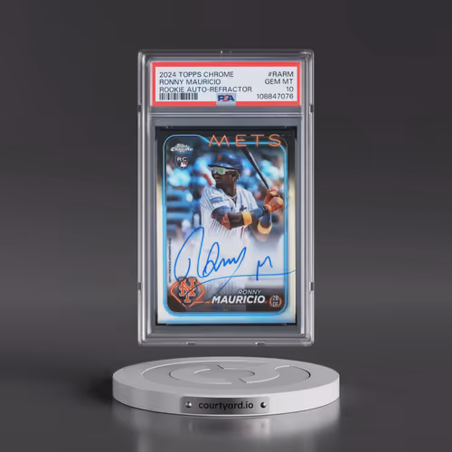 2024 Topps Chrome Rookie Autographs #RARM Ronny Mauricio - Refractor (PSA 10 GEM MINT)