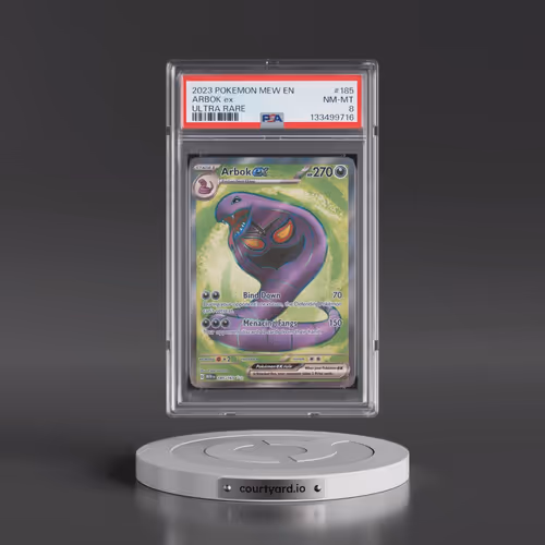 2023 Pokémon Mew EN-151 #185 Arbok EX - Holo Ultra Rare (PSA 8 NM-MT)