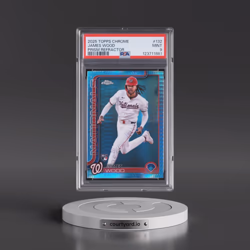 2025 Topps Chrome #132 James Wood - Prism Refractor (PSA 9 MINT)