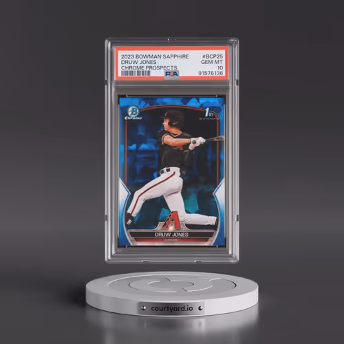 2023 Bowman Sapphire Edition Chrome Prospects #BCP25 Druw Jones (PSA 10 GEM MINT)
