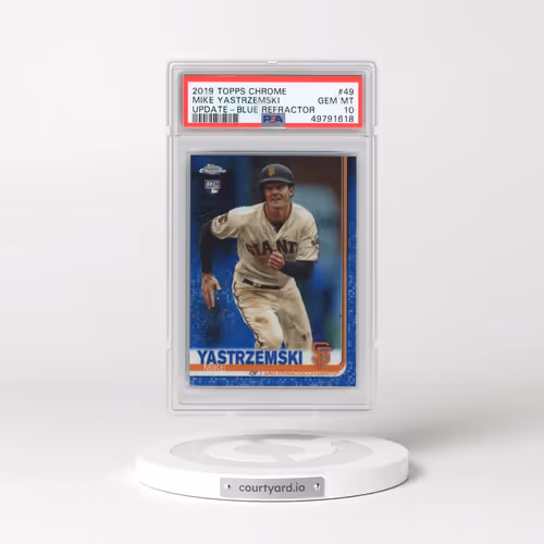 2019 Topps Chrome Update #49 Mike Yastrzemski - Blue Refractor (PSA 10 GEM MINT)
