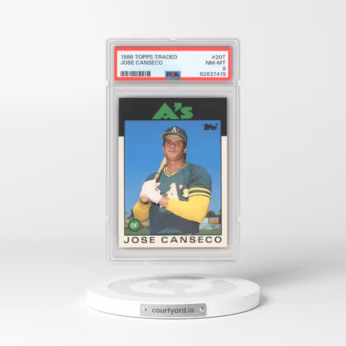 1986 Topps Traded #20T Jose Canseco (PSA 8 NM-MT)