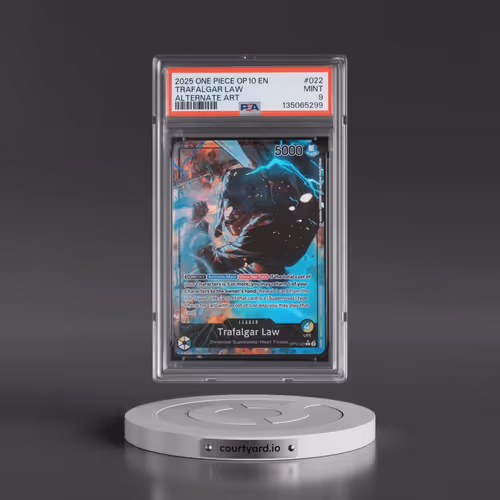 2025 One Piece OP10-Royal Blood #022 Trafalgar Law - Alternate Art (PSA 9 MINT)