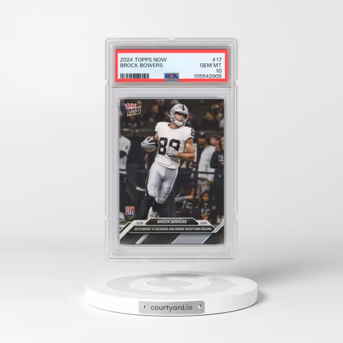 2024 Topps Now #17 Brock Bowers (PSA 10 GEM MINT)