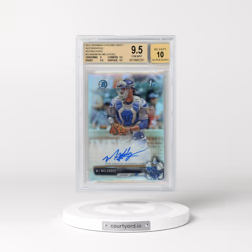 2017 Bowman Chrome Draft Autographs Refractors #CDAMJM MJ Melendez - Refractor (BGS 9.5 GEM MINT)