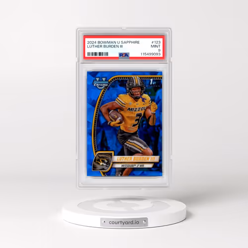 2024 Bowman University Chrome Sapphire #123 Luther Burden III (PSA 9 MINT)