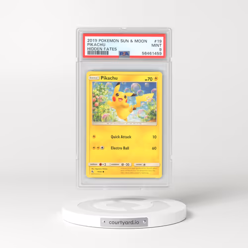 2019 Pokémon Sun & Moon Hidden Fates #19 Pikachu (PSA 9 MINT)