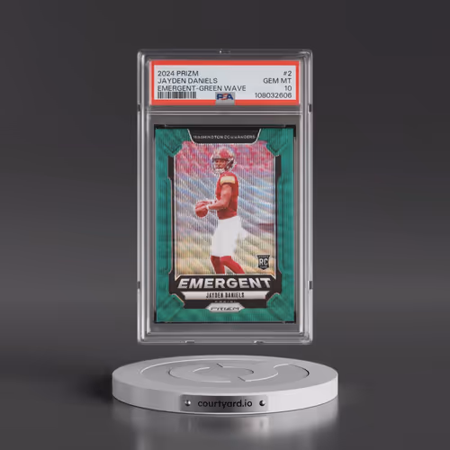 2024 Panini Prizm Emergent #2 Jayden Daniels - Green Wave (PSA 10 GEM MINT)