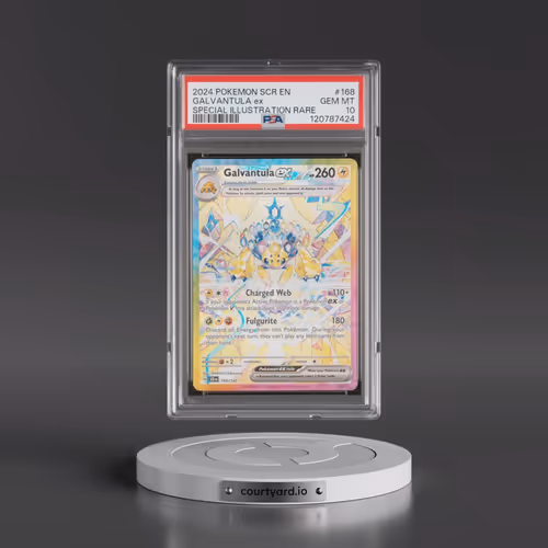 2024 Pokémon Scr EN-Stellar Crown #168 Galvantula EX - Holo Special Illustration Rare (PSA 10 GEM MI