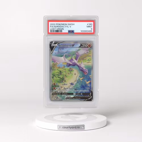 2022 Pokémon Sword & Shield Lost Origin #180 Aerodactyl V - Holo Full Art (PSA 9 MINT)