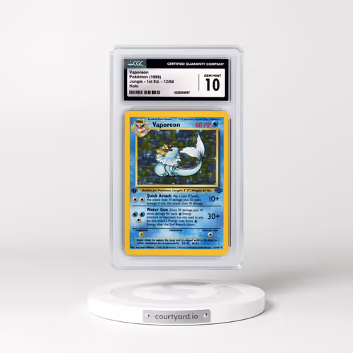1999 Jungle #12/64 Vaporeon - 1st Edition Holo (CGC 10 GEM MINT)