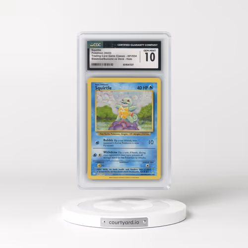 2023 Trading Card Game Classic - CLV, CLC, CLB #001/034 Squirtle - Blastoise & Suicune ex Deck - CLB Holo (CGC 10 GEM MINT)