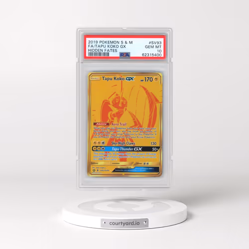 2019 Pokémon Sun & Moon Hidden Fates #SV93 Tapu Koko GX - Holo Full Art (PSA 10 GEM MINT)