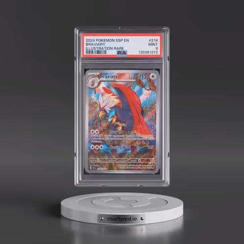 2024 Pokémon Ssp EN-Surging Sparks #214 Braviary - Illustration Rare (PSA 9 MINT)