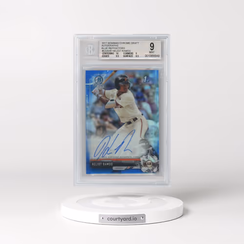 2017 Bowman Draft Chrome Draft Picks Autographs #CDAHR Heliot Ramos - Blue Refractor (BGS 9 MINT)
