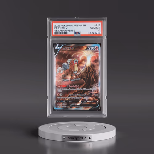 2022 Pokémon Sword & Shield Vstar Universe #213 Entei V - Holo Full Art (PSA 10 GEM MINT)