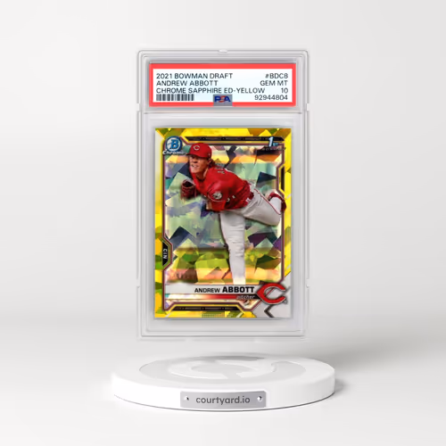2021 Bowman Draft Chrome Sapphire Edition #BDC8 Andrew Abbott - Yellow (PSA 10 GEM MINT)