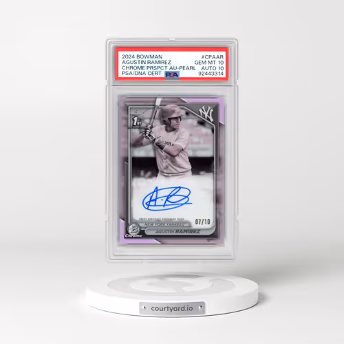 2024 Bowman Chrome Prospect Autographs #CPAAR Agustin Ramirez - Pearl Refractor (PSA 10 GEM MINT)