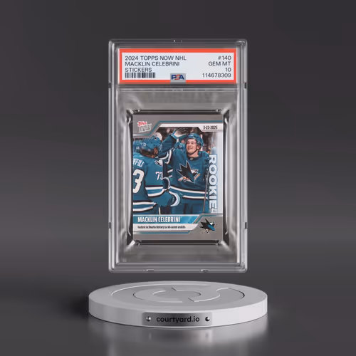2024 Topps Now NHL Stickers #140 Macklin Celebrini (PSA 10 GEM MINT)