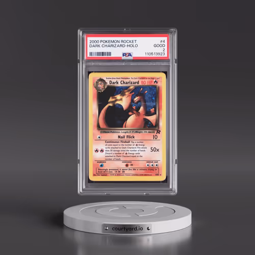 2000 Pokémon Rocket #4 Dark Charizard - Holo (PSA 2 GOOD)