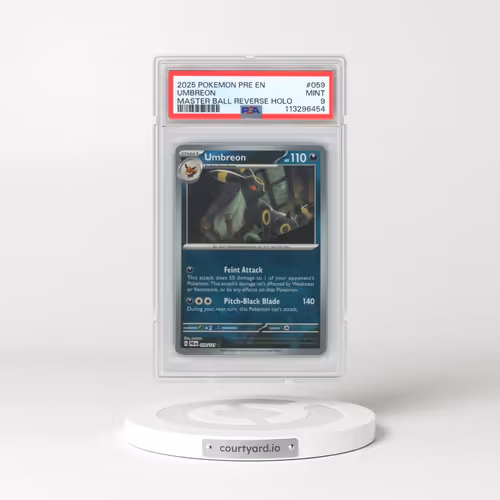 2025 Pokémon Pre EN-Prismatic Evolutions #059 Umbreon - Reverse Holo Master Ball (PSA 9 MINT)