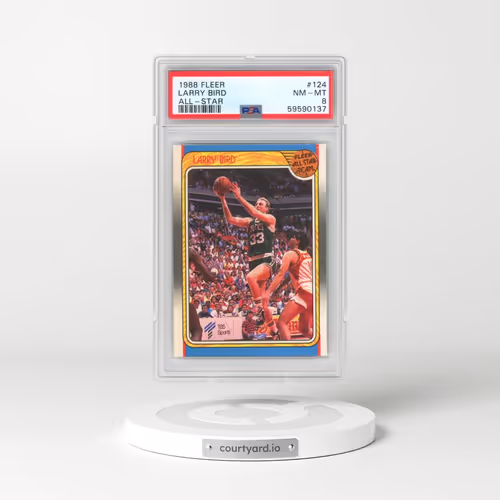 1988 Fleer #124 Larry Bird - All-Star (PSA 8 NM-MT)