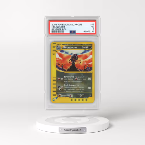 2003 Pokémon Aquapolis #15 Houndoom - Reverse Foil (PSA 7 NM)