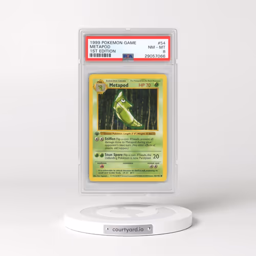 1999 Pokémon Game #54 Metapod - 1st Edition (PSA 8 NM-MT)
