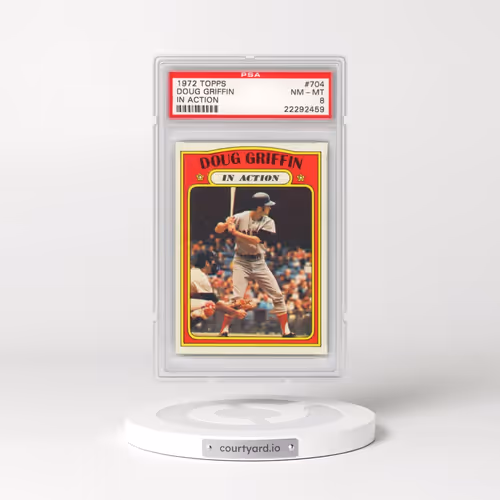 1972 Topps #704 Doug Griffin - In Action (PSA 8 NM-MT)