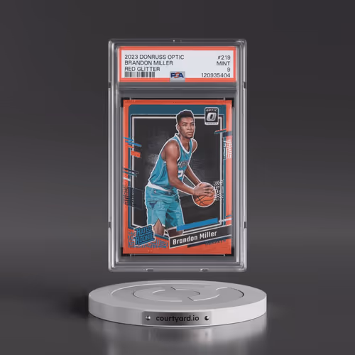 2023 Panini Donruss Optic #219 Brandon Miller - Red Glitter (PSA 9 MINT)