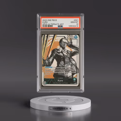 2023 One Piece OP03-Pillars of Strength #021 Kuro - Alternate Art (PSA 10 GEM MINT)
