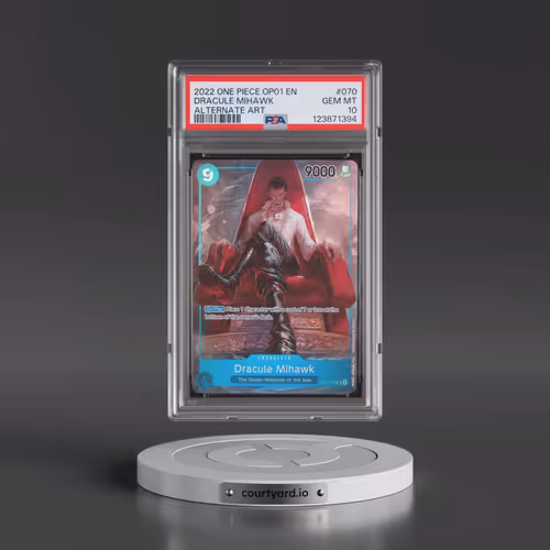 2022 One Piece OP01-Romance Dawn #070 Dracule Mihawk - Alternate Art (PSA 10 GEM MINT)