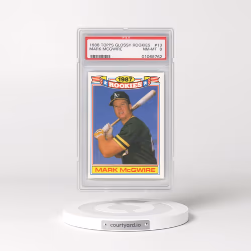 1988 Topps Glossy Rookies #13 Mark McGwire (PSA 8 NM-MT)