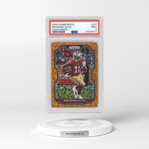 2020 Panini Prizm #301 Brandon Aiyuk - Disco Prizm (PSA 9 MINT)