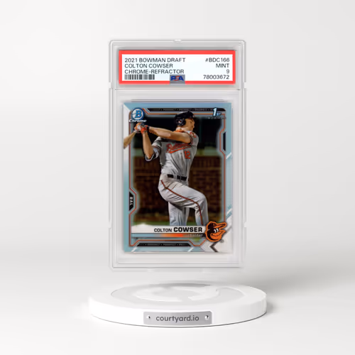 2021 Bowman Draft #BDC166 Colton Cowser - Chrome-Refractor (PSA 9 MINT)