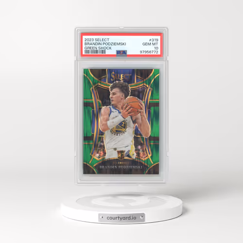 2023 Panini Select #319 Brandin Podziemski - Green Shock (PSA 10 GEM MINT)