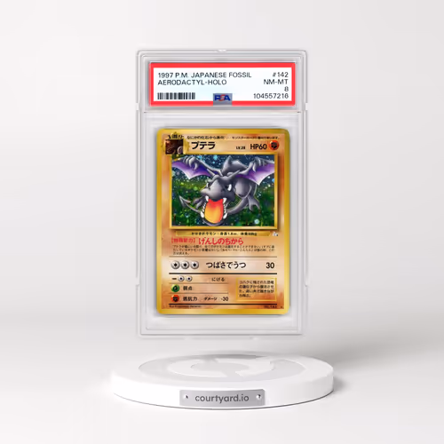 1997 Pokémon Fossil #142 Aerodactyl - Holo (PSA 8 NM-MT)