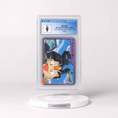 2000 Gold and Silver Anime Series #75 Meowth - Part 2 (CGC 9 MINT)