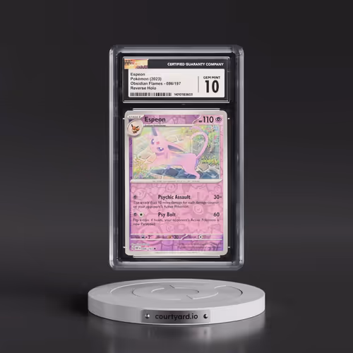 2023 Obsidian Flames - OBF EN #086/197 Espeon - Reverse Holo (CGC 10 GEM MINT)